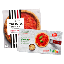 g'woon pizzabodems of Crosta Mollica pizzabase